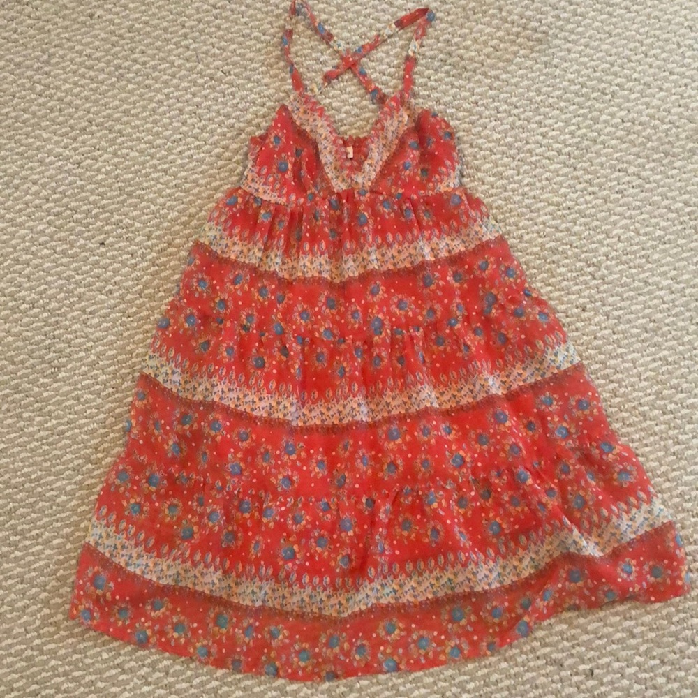 Cute boho orange dress